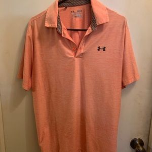 Orange Under Armour polo